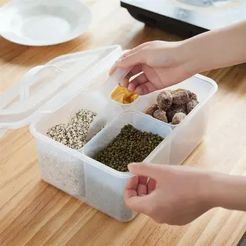 Kitchen Sealed Classified Storage Box Crisper Preservation Box 4 Compartments with Lids Multifunctional for Home
Kitchen Sealed Classified Storage Box Crisper Preservation Box 4 Compartments with Lids Multifunctional for Home