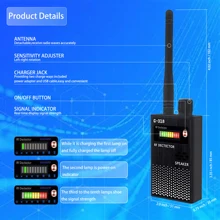 Anti-Spy Bug Detector GPS Location Finder Tracker Frequency Scanner Anti Wiretapping Wireless Signal Bug Detector G318
Anti-Spy Bug Detector GPS Location Finder Tracker Frequency Scanner Anti Wiretapping Wireless Signal Bug Detector G318