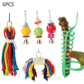 Colorful Bird Parrot Foraging Toys Rope Swing Chewing Hanging Bell Cage Perches
Colorful Bird Parrot Foraging Toys Rope Swing Chewing Hanging Bell Cage Perches
