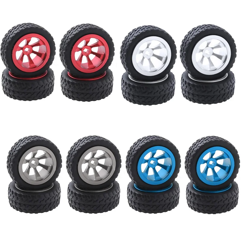 4 шт./лот металл + резиновые шины и колеса для WLtoys 1/28 RC автомобиля K969 K989 K999 P929 4WD