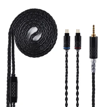 Honesum Black 8 Core 7N Single Crystal Copper Cable Taiwan Import 2.5/3.5/4.4mm Balanced Cable With MMCX BL-05 TRN M10 VX
Honesum Black 8 Core 7N Single Crystal Copper Cable Taiwan Import 2.5/3.5/4.4mm Balanced Cable With MMCX BL-05 TRN M10 VX