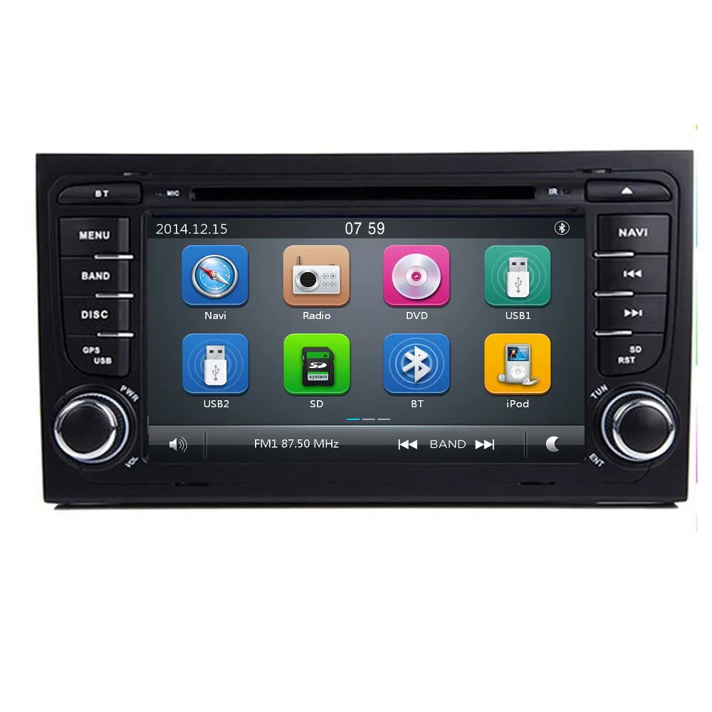 2 Din Авторадио автомобильный DVD мультимедийный плеер для Audi A4 B6 B7 Seat Exeo S4 RS4 2000-2012 GPS