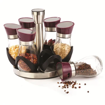 6Pcs/Set Rotating Cruet Condiment Seasoning Jars Set for Spices Pepper Bottles Salt Shakers Holder For Home Kitchen Storage Rack
6Pcs/Set Rotating Cruet Condiment Seasoning Jars Set for Spices Pepper Bottles Salt Shakers Holder For Home Kitchen Storage Rack