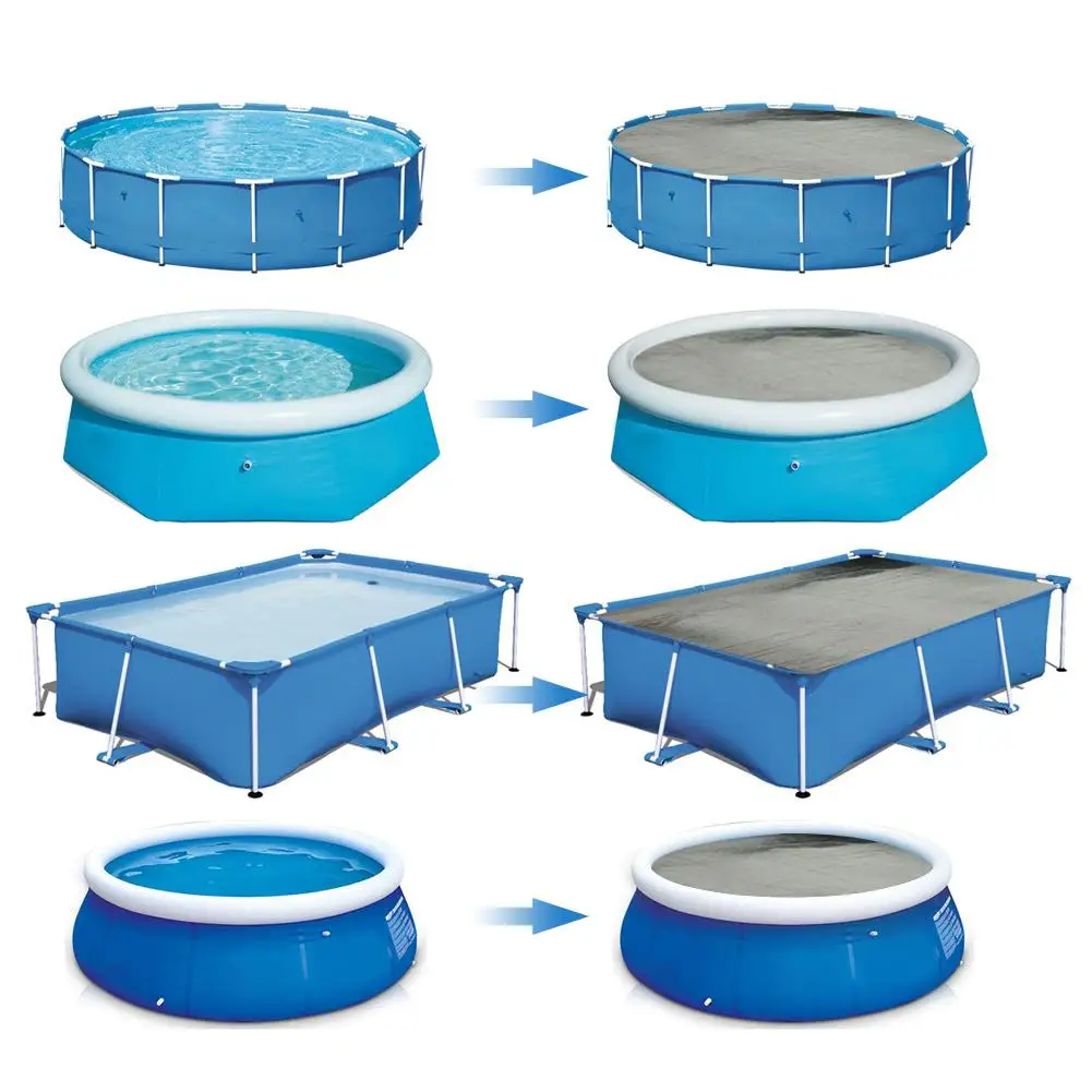 Details about   Rectangle Swimming Pool Cover high-quality UV-resistant Polyester Rainproof Dust