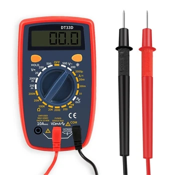 DT33D Multimeter AC DC Voltage LCD Digital Clamp Multimeter Electronic Tester With Blue Blacklight Handheld Small
DT33D Multimeter AC DC Voltage LCD Digital Clamp Multimeter Electronic Tester With Blue Blacklight Handheld Small