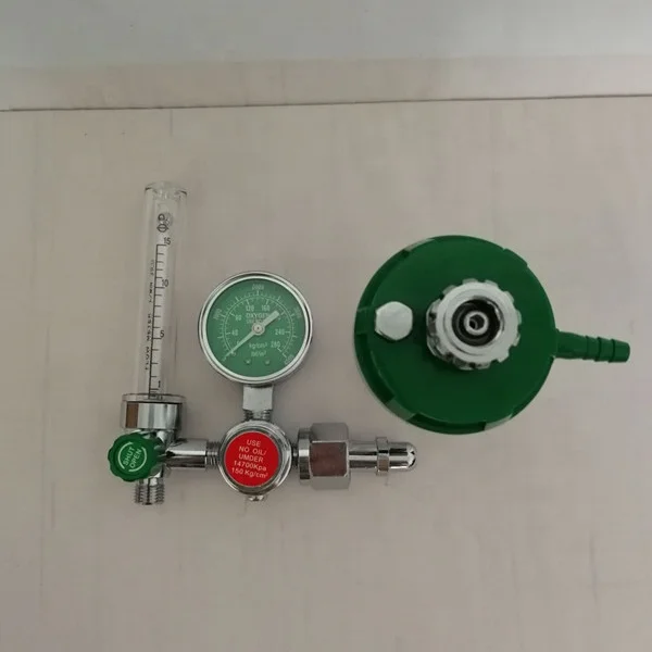 Cylinders usage CGA540 Medical oxygen regulator with 0-15L flow meter and humidifier
Cylinders usage CGA540 Medical oxygen regulator with 0-15L flow meter and humidifier