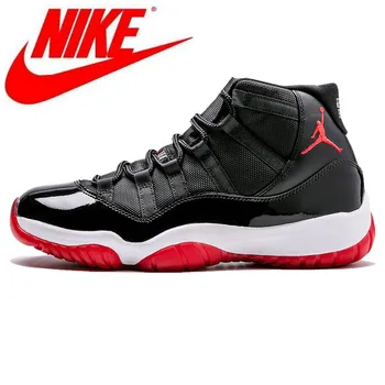 

Nike Air Jordan XI Bred AJ 11,Men's Laceup Comfortble Lifestyle Men's Sneakers Basketball breathable Shoes