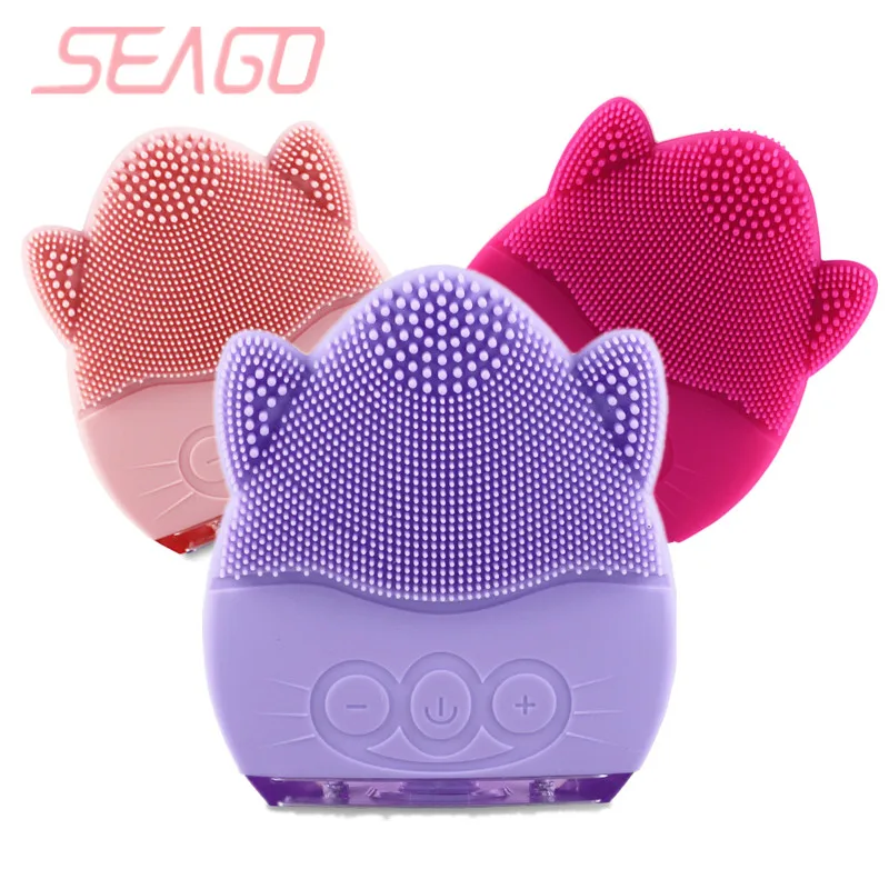 SEAGO Facial Cleansing Brush Sonic Vibration Mini Face Cleaner Silicone Deep Pore Cleaning Electric waterproof Massage
SEAGO Facial Cleansing Brush Sonic Vibration Mini Face Cleaner Silicone Deep Pore Cleaning Electric waterproof Massage