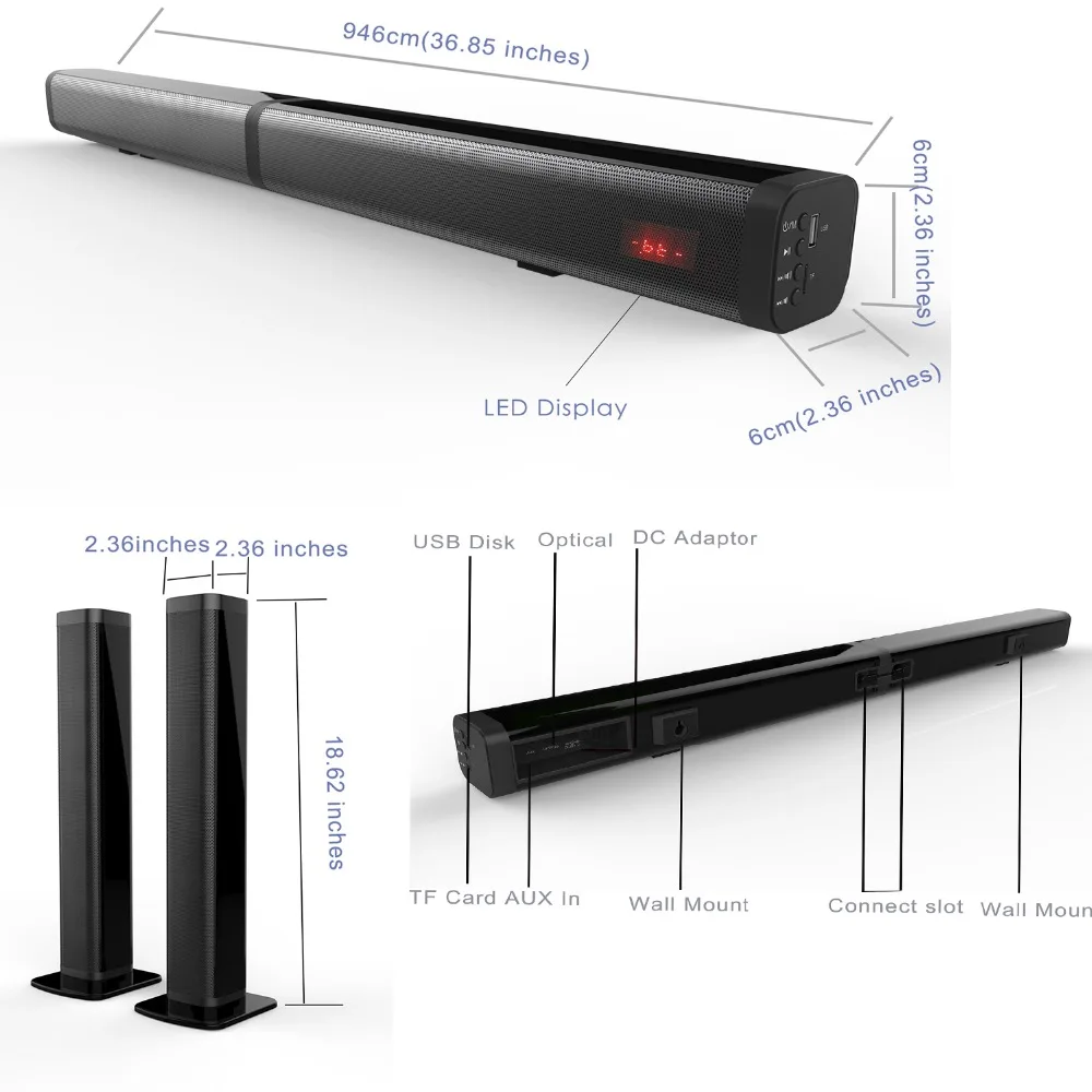 Съемный Bluetooth Sound Blaster Echo настенный беспроводной ЖК светодиодный телевизор