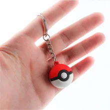 Gorący nowy japonia Anime gry Pokemon brelok do kluczy Poke brelok z piłeczką Cosplay odznaka rekwizyty 3D żel krzemionkowy fantazyjne kreatywne prezenty(China)