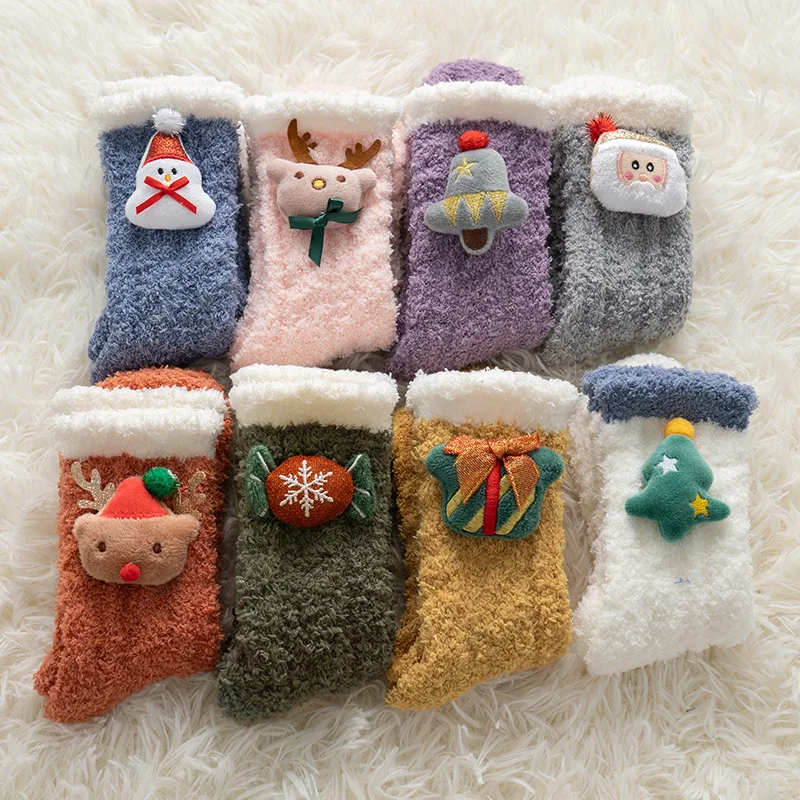Women Coral Fleece Socks Winter Thickening Cute Mid-tube boots Sock Christmas Socks Ladies Home Bed Floor Slipper Socks Soft
Women Coral Fleece Socks Winter Thickening Cute Mid-tube boots Sock Christmas Socks Ladies Home Bed Floor Slipper Socks Soft