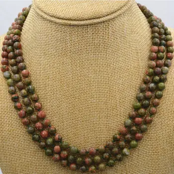 Free shipping New charming 3 rows 6 mm beads unakite Ireland Necklace 17-19" AAA
Free shipping New charming 3 rows 6 mm beads unakite Ireland Necklace 17-19" AAA