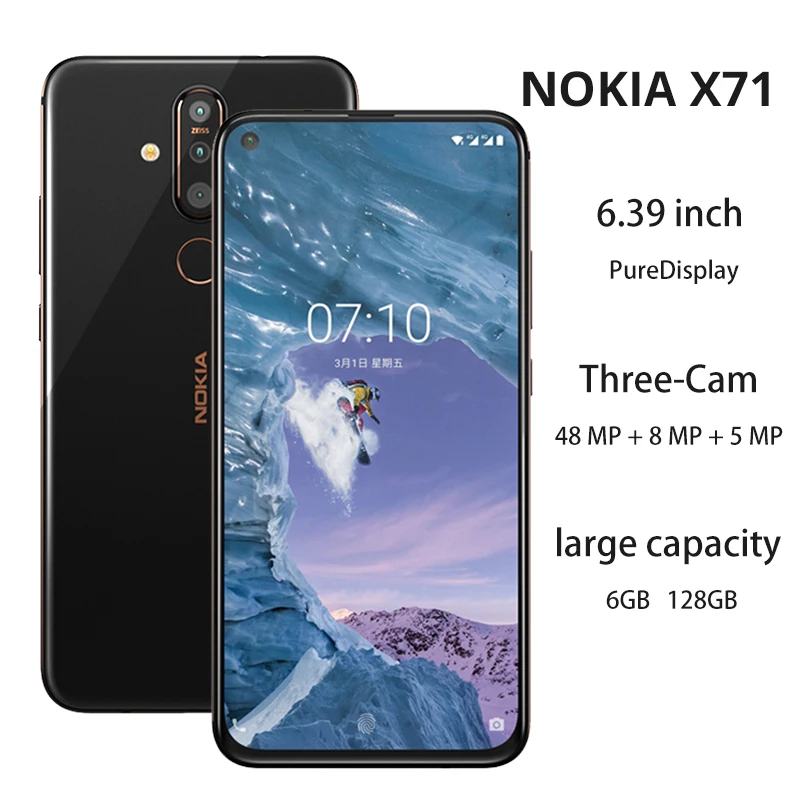 Nokia X71 4G Android 9 0 смартфон 6 39 дюймов PureDisplay Snapdragon 660 ГБ 128 Гб мобильный телефон 3500 мАч
