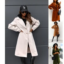 2021 Autumn and Winter Long-sleeved Double-pocket Button Woolen Coat Women's Clothing Fall Coats and Jackets WomenCoat
2021 Autumn and Winter Long-sleeved Double-pocket Button Woolen Coat Women's Clothing Fall Coats and Jackets WomenCoat