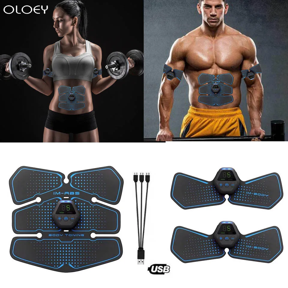 USB Rechargable Wireless EMS Electric Abdominal Muscles Trainer ABS Stimulator Body Weight Loss Massage Gym Belly Arm Fitness
USB Rechargable Wireless EMS Electric Abdominal Muscles Trainer ABS Stimulator Body Weight Loss Massage Gym Belly Arm Fitness