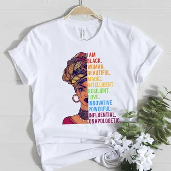 Melanin Queen Female T-shirt I am Black Woman Beautiful Magic Rainbow LGBT Graphic Tee shirt Women Ullzang African Girl t shirts
Melanin Queen Female T-shirt I am Black Woman Beautiful Magic Rainbow LGBT Graphic Tee shirt Women Ullzang African Girl t shirts