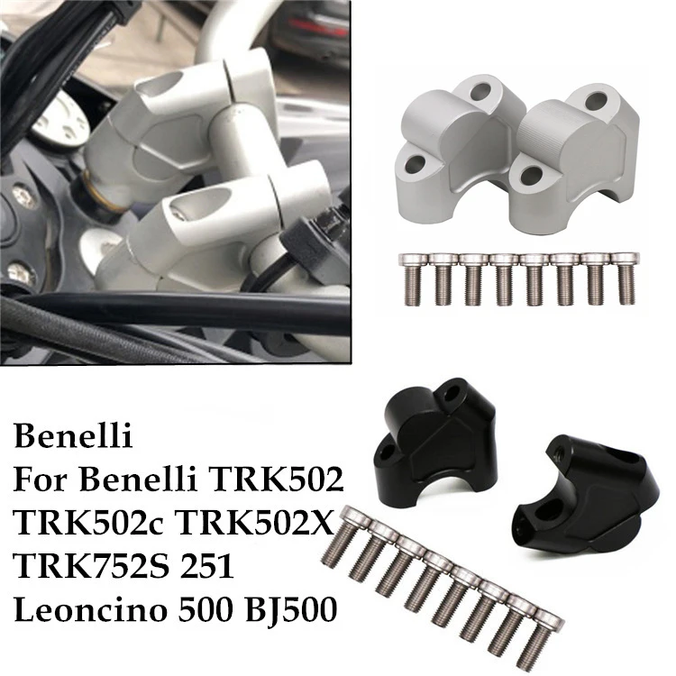 Motorcycle Handlebar Riser Up Backs Moves Bracket Kit Riser Mount Clamp For Benelli Leoncino 500 LeonineX BJ500 TNT250 TRK502
Motorcycle Handlebar Riser Up Backs Moves Bracket Kit Riser Mount Clamp For Benelli Leoncino 500 LeonineX BJ500 TNT250 TRK502