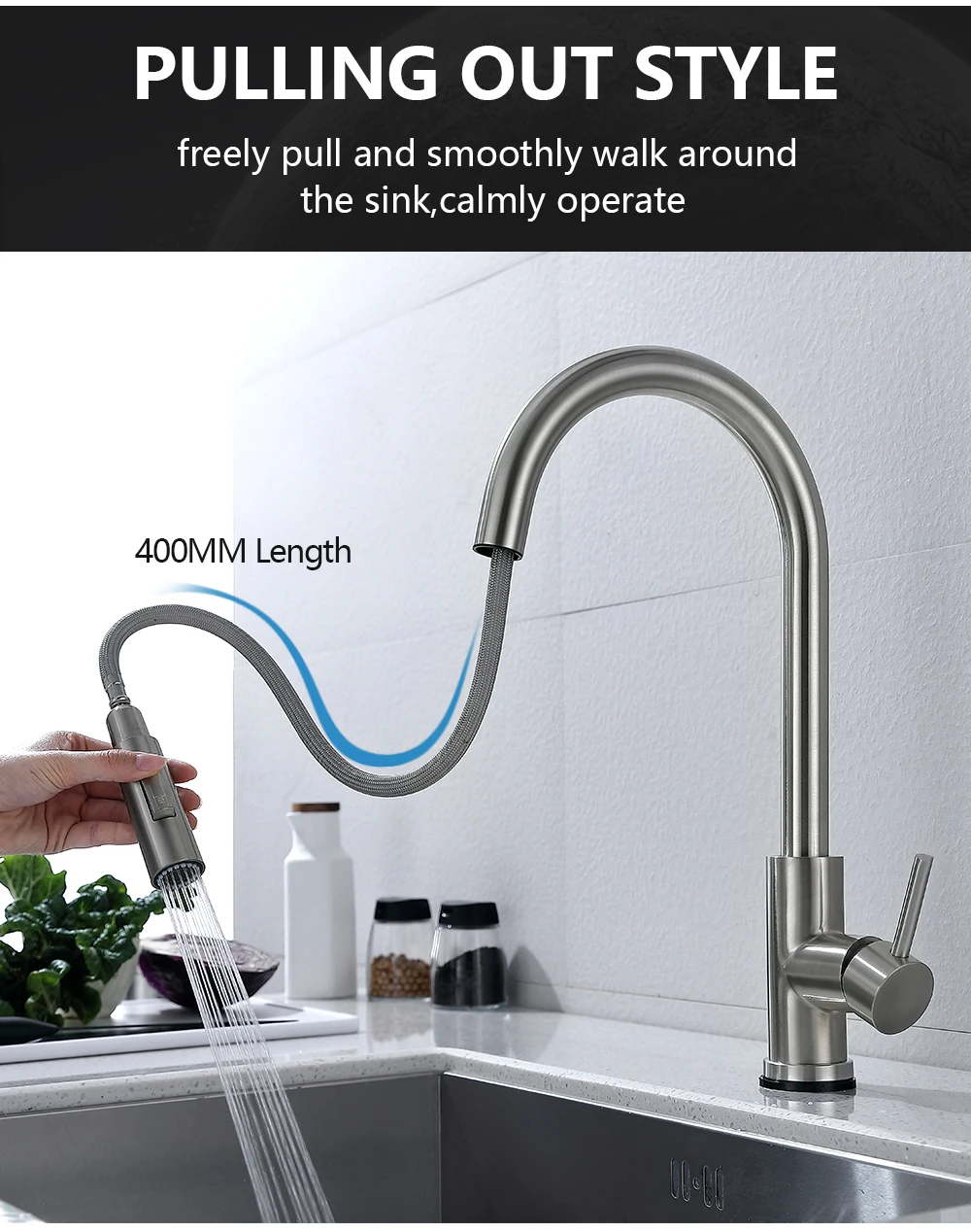 Smart Touch Kitchen Faucets Crane Hot and cold sink faucet Sensor Kitchen Mixer Tap Pull Out Brass Faucet