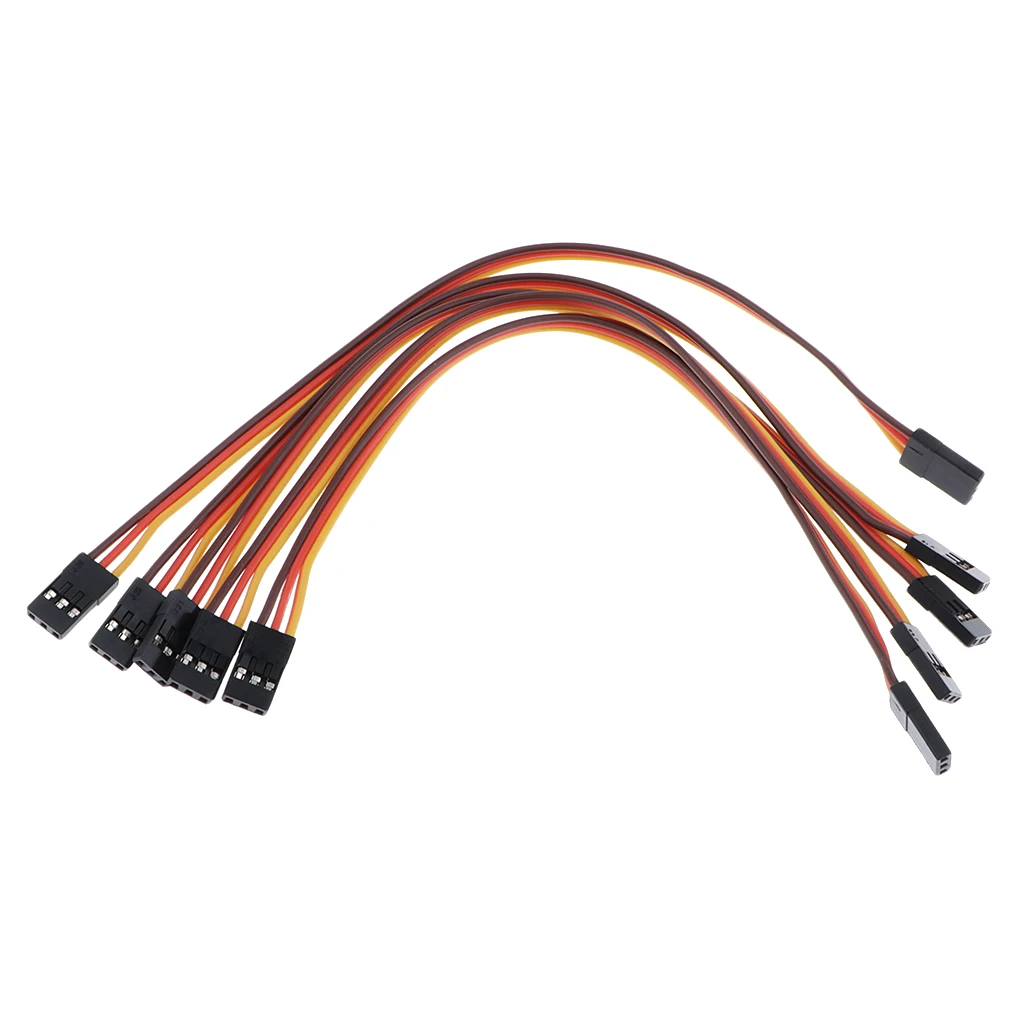 Set Of 5 22# Servo Steering Gear Extension Wire Connect Line Metal 3-Color Set Of 5 22# Servo Steering Gear Extension Wire Connect Line Metal 3-Color