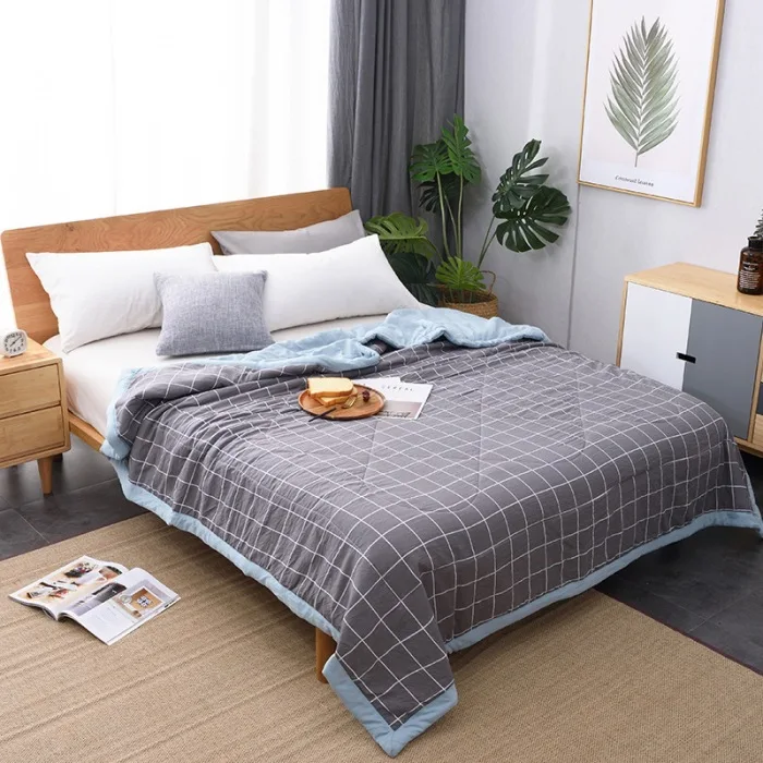 Japanese Style Washed Cotton Summer Quilt MUJI-style Summer Blanket Airable Cover Students Quilt for a Single Bed 1.82 M Double
Japanese Style Washed Cotton Summer Quilt MUJI-style Summer Blanket Airable Cover Students Quilt for a Single Bed 1.82 M Double