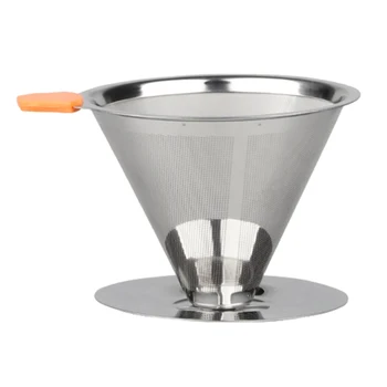 Reusable Coffee Filter Stainless Steel Mesh Funnel Baskets Coffee Filters Dripper Drip Coffee Filter Cup
Reusable Coffee Filter Stainless Steel Mesh Funnel Baskets Coffee Filters Dripper Drip Coffee Filter Cup