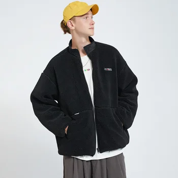 Cotton Velvet Men Jacket Autumn Winter Casual Loose Zipper Stand Collar Pocket Warm Jackets 2020 Tops Mens Clothing Coat Clothes
Cotton Velvet Men Jacket Autumn Winter Casual Loose Zipper Stand Collar Pocket Warm Jackets 2020 Tops Mens Clothing Coat Clothes