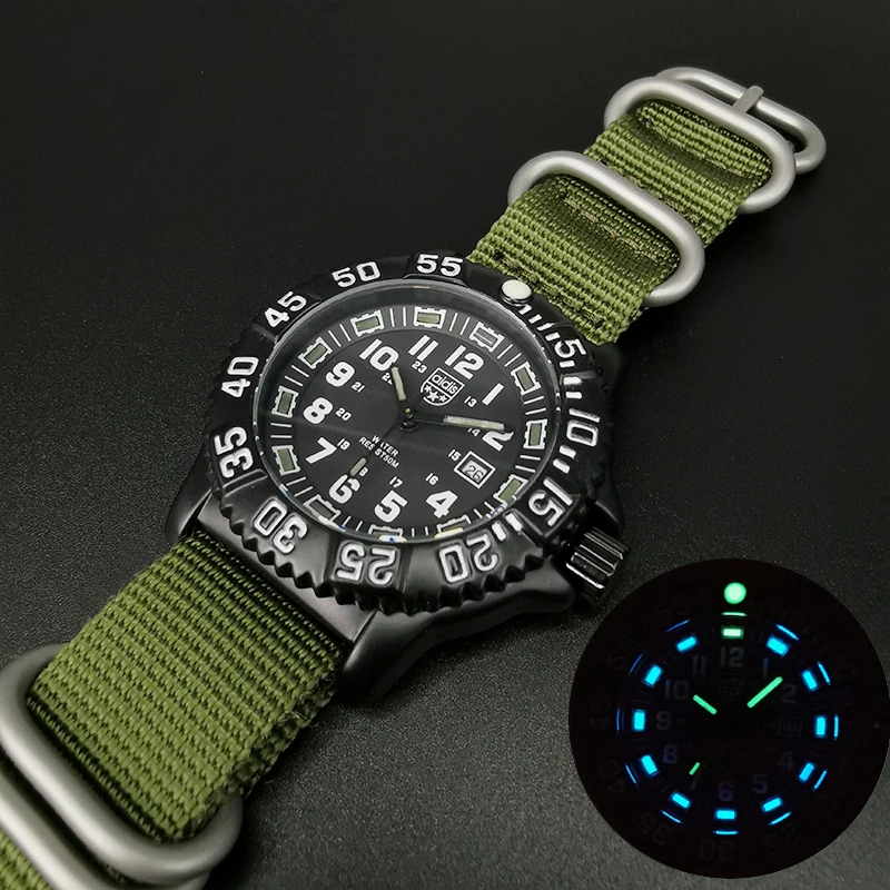 Men's Quartz Watch Leisure Outdoor Sports Luminous tube Luminous Watch Multi-functional NATO nylon Waterproof Men Military Watch
Men's Quartz Watch Leisure Outdoor Sports Luminous tube Luminous Watch Multi-functional NATO nylon Waterproof Men Military Watch