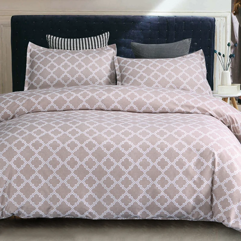 Grid pattern Solid color printed bed linens set single double queen all sizes polyester bedding set for comforter bedclothes
Grid pattern Solid color printed bed linens set single double queen all sizes polyester bedding set for comforter bedclothes