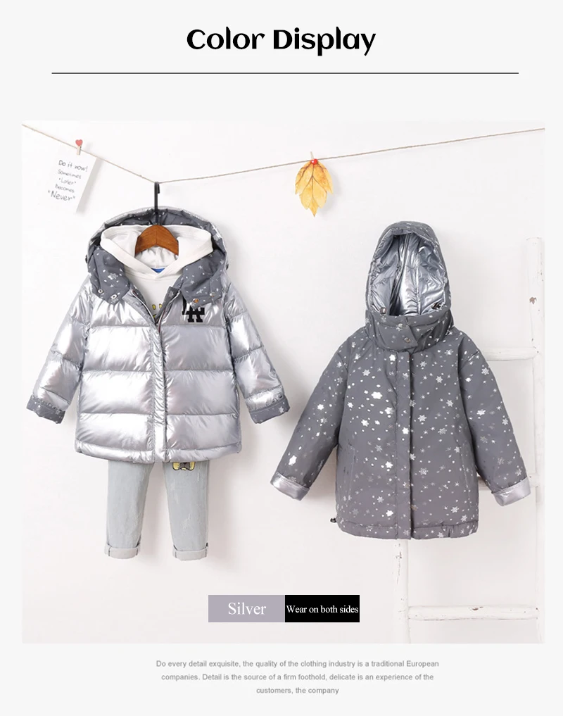 2020 Winter White duck down Warm Long Cotton Jacket Boys and girls children fashion hooded Down cotton coat wear on both sides 2020 Winter White duck down Warm Long Cotton Jacket Boys and girls children fashion hooded Down cotton coat wear on both sides