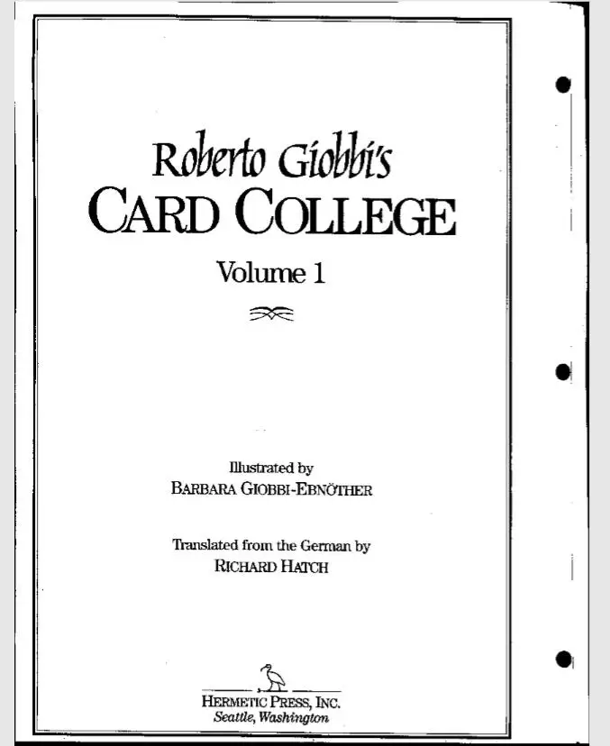 

Card College 1-5 - Roberto Giobbi magic tricks- (only magic instruction ，no gimmicks include)