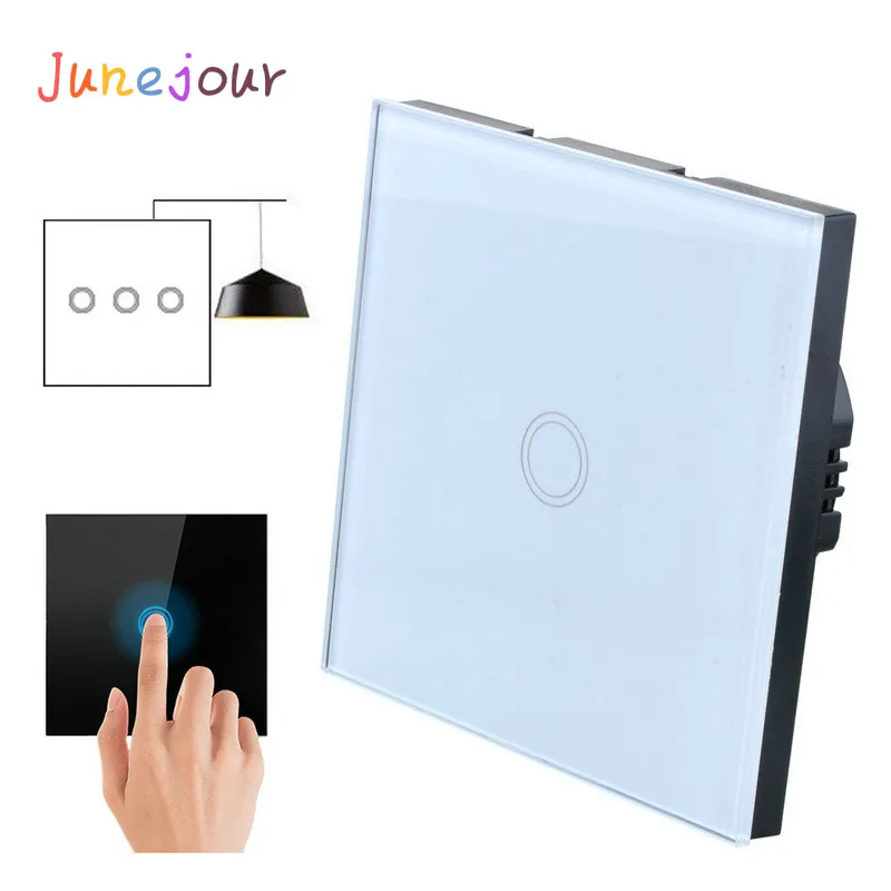 Junejour Touch switch EU/UK Standard White Crystal Glass Panel Touch Switch Ac220V 1 Set 1/2/3 Way Wall light Wall Touch Screen
Junejour Touch switch EU/UK Standard White Crystal Glass Panel Touch Switch Ac220V 1 Set 1/2/3 Way Wall light Wall Touch Screen