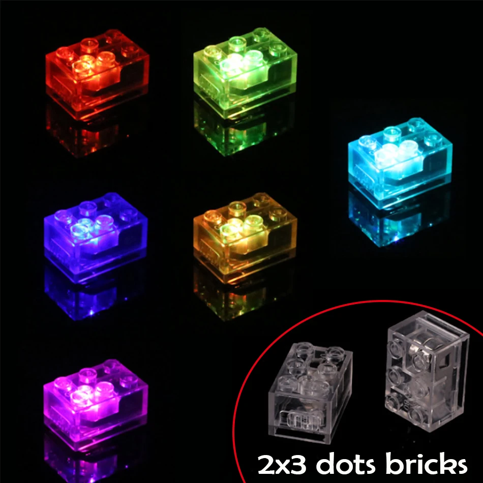 10/20PCS 2x3 dots Muilti Color Flash LED Light Bricks DIY Parts Compatible legoed Classic MOC Educatioanl Building Blocks Toys
10/20PCS 2x3 dots Muilti Color Flash LED Light Bricks DIY Parts Compatible legoed Classic MOC Educatioanl Building Blocks Toys