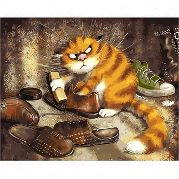 Funny Cat Diamond Painting Humor Painting Cat Polish leather shoes 5D DIY Full Drill Rhinestone Embroidery Cross Stitch Wall Art 
Funny Cat Diamond Painting Humor Painting Cat Polish leather shoes 5D DIY Full Drill Rhinestone Embroidery Cross Stitch Wall Art