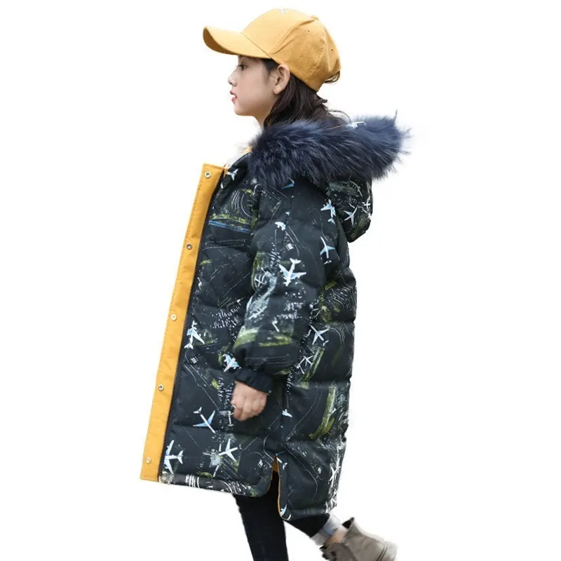 2019 Children Down Jacket boys Winter Thick Warm Long parka Hooded Kids Outerwear Coat Clothes girls clothing Two Sides Can Wear 
2019 Children Down Jacket boys Winter Thick Warm Long parka Hooded Kids Outerwear Coat Clothes girls clothing Two Sides Can Wear