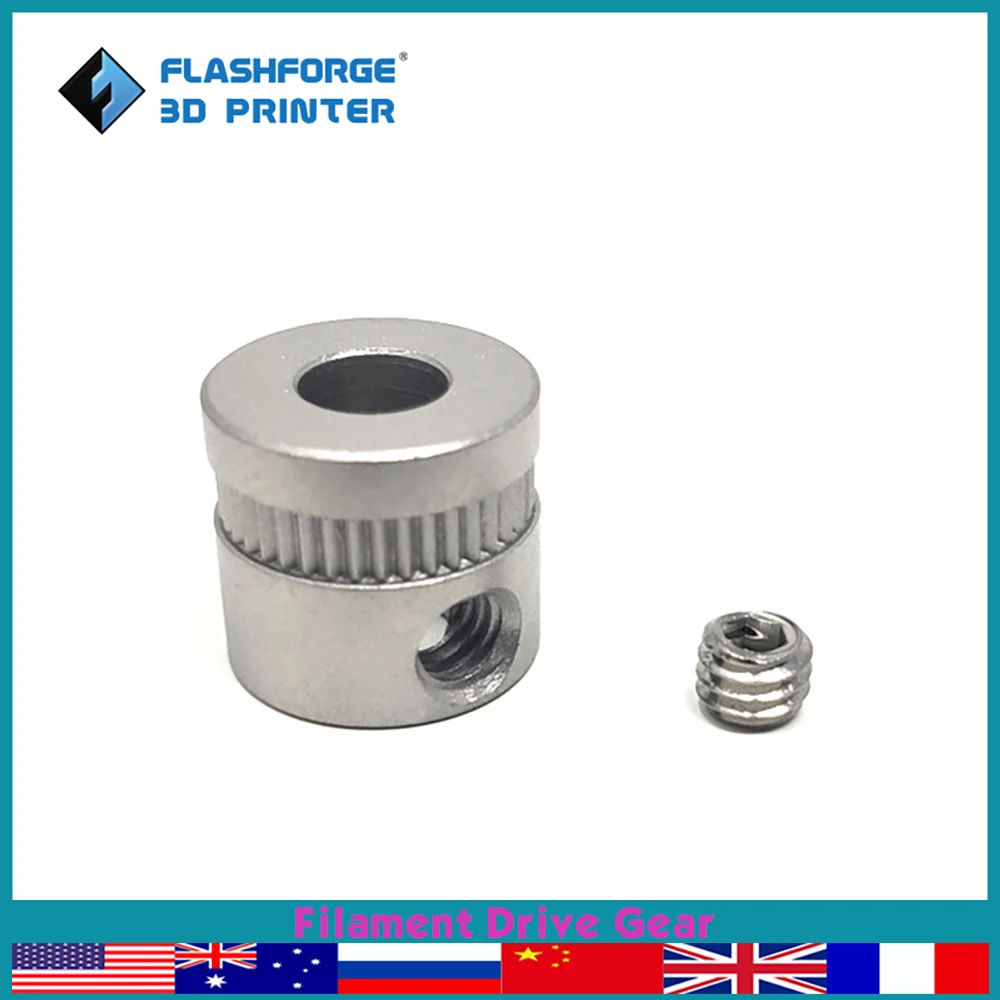 Flashforge Universal Filament Drive Gear Standard Hardened Steel Durable The Part of Feeder Assembly for FDM 3d Printer
Flashforge Universal Filament Drive Gear Standard Hardened Steel Durable The Part of Feeder Assembly for FDM 3d Printer
