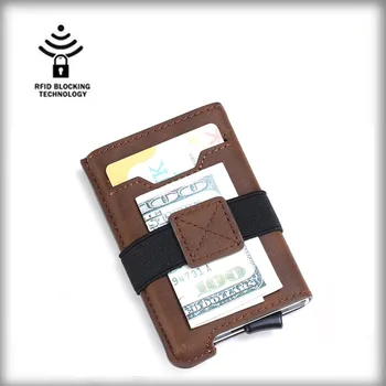 2020 Leather Wallet Card Holder Card Wallet New Men RFID Blocking Aluminum Smart Multifunction Slim Wallet Card Case Men Wallet
2020 Leather Wallet Card Holder Card Wallet New Men RFID Blocking Aluminum Smart Multifunction Slim Wallet Card Case Men Wallet