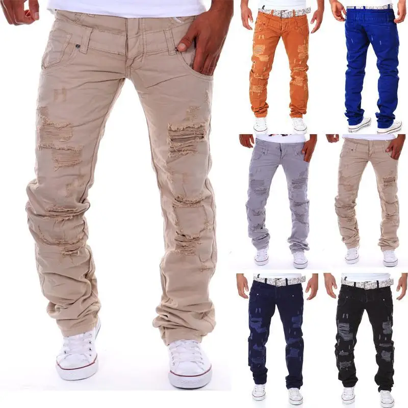 2020 Euro code spring and summer new unique double waist design men's hole solid color tooling trousers
2020 Euro code spring and summer new unique double waist design men's hole solid color tooling trousers