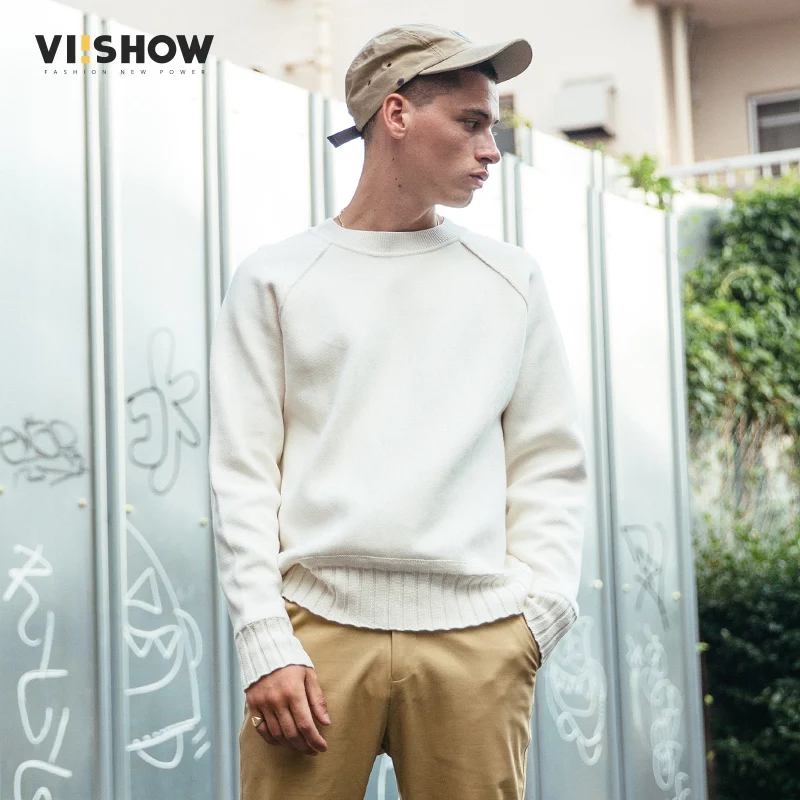 VIISHOW Sweater Men Pullover Brand Clothing Quality White Autumn Spring Dress Pull Homme Christmas ZC1753173 | Мужская одежда