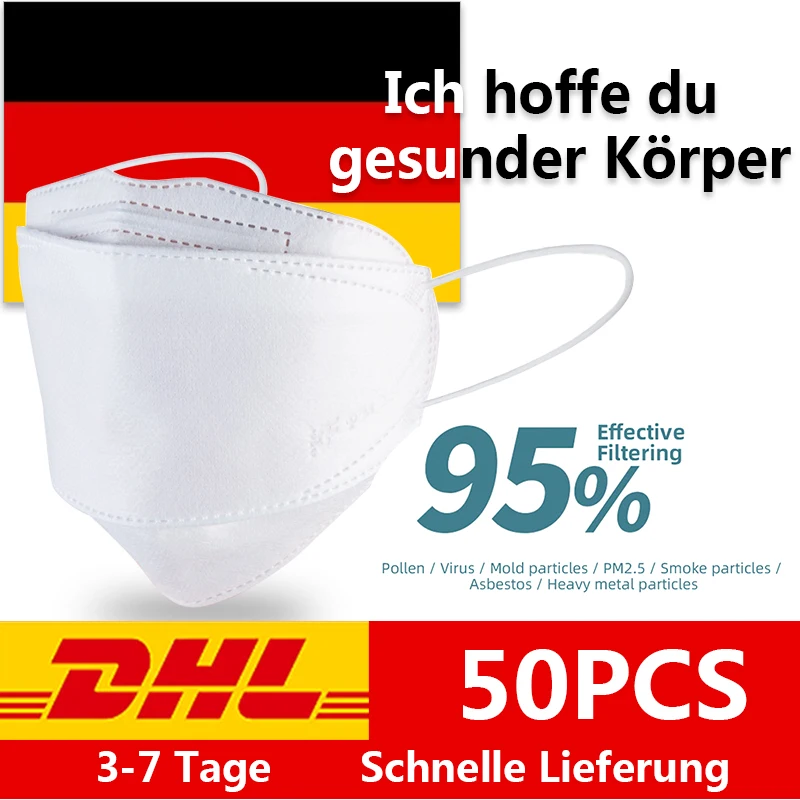 50PCS N95 Surgical mask 4 Layers Mask Anti-Virus Flu Anti Infection mundschutz maske KN95 Protective 95% Filtration as KF94 FFP2
50PCS N95 Surgical mask 4 Layers Mask Anti-Virus Flu Anti Infection mundschutz maske KN95 Protective 95% Filtration as KF94 FFP2