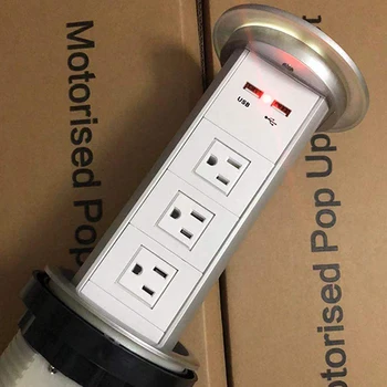 One-key Touch Electric Motorized Pop Up Lifting Hidden Socket 3 Power outlets+USB Charger+LED indicator+QI Wireless fast Charger
One-key Touch Electric Motorized Pop Up Lifting Hidden Socket 3 Power outlets+USB Charger+LED indicator+QI Wireless fast Charger