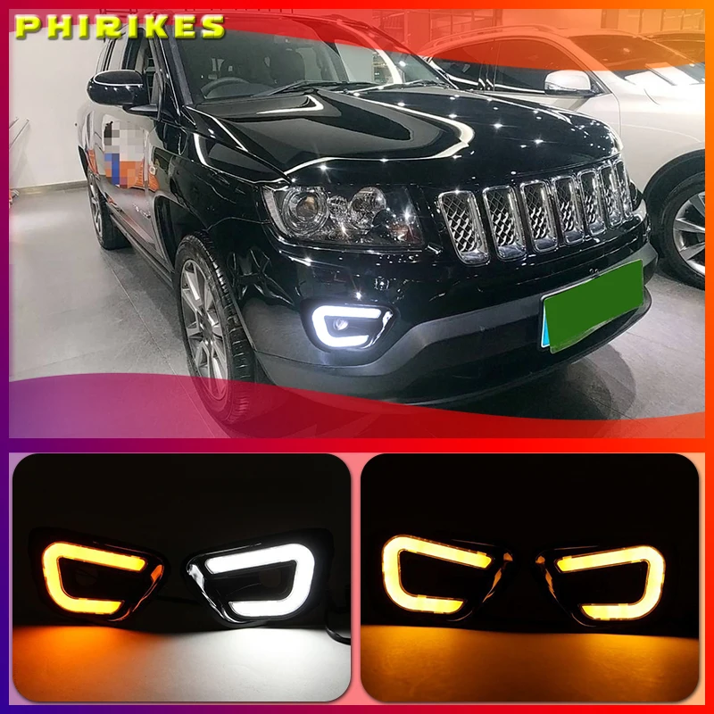 1 пара для Jeep Compass 2011 светодиодный 2016 светодиодные дневные ходовые огни дневсветильник огни желтые указатели поворота лампа для стайлинга автомобиля s
1 пара для Jeep Compass 2011 светодиодный 2016 светодиодные дневные ходовые огни дневсветильник огни желтые указатели поворота лампа для стайлинга автомобиля s