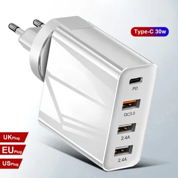 48W Quick Charge QC 3.0 USB Type C PD Charger For Xiaomi Samsung Multi-port Wall Power Delivery EU UK Plug Charger Adapter
48W Quick Charge QC 3.0 USB Type C PD Charger For Xiaomi Samsung Multi-port Wall Power Delivery EU UK Plug Charger Adapter