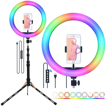 13 Inch Ring Photography Light with Triangle Bracket Remote Control Ring Fill Light Colorful Fill Light for Live Photography
13 Inch Ring Photography Light with Triangle Bracket Remote Control Ring Fill Light Colorful Fill Light for Live Photography