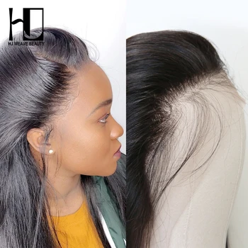 HJ WEAVE BEAUTY HD Lace Frontal Brazilian Straight Virgin Hair 13x4 Pre Pluck Hairline With Baby Hair Transparent Lace Frontal 
HJ WEAVE BEAUTY HD Lace Frontal Brazilian Straight Virgin Hair 13x4 Pre Pluck Hairline With Baby Hair Transparent Lace Frontal