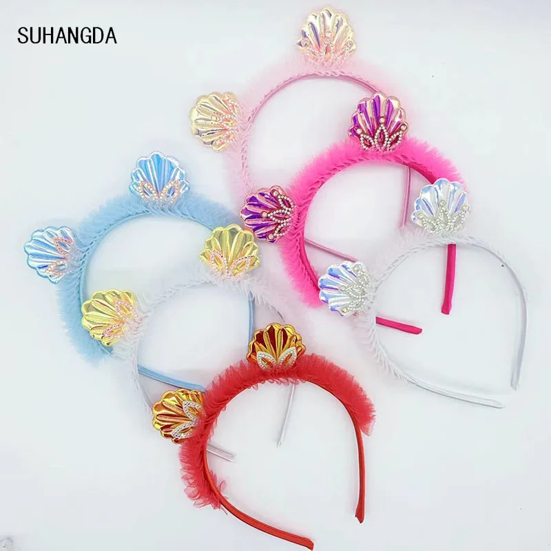 New cute scallop headband sequins rhinestone crown children's hair accessories children's birthday party hair clips hair band
New cute scallop headband sequins rhinestone crown children's hair accessories children's birthday party hair clips hair band