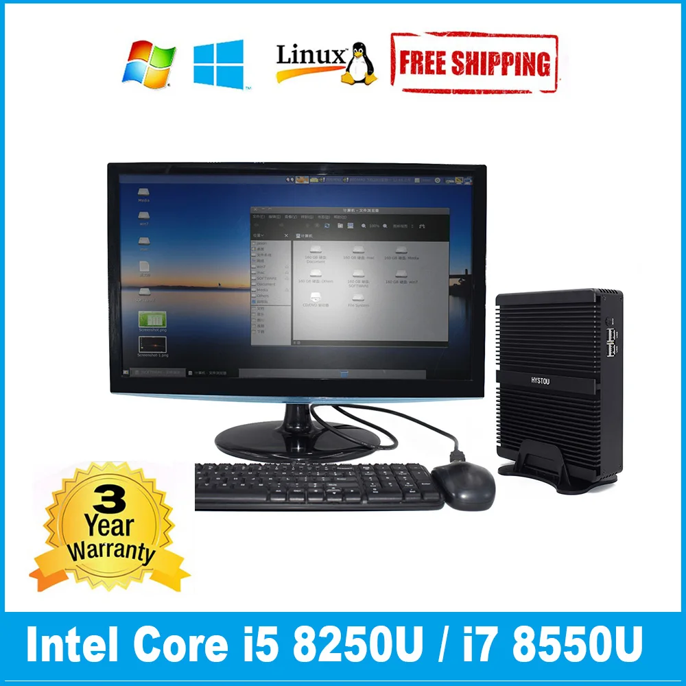8TH Gen Quad Core Industrial Computer i7 8550U Fanless PC Server i5 8250U linux Desktop HDMI 2.0 DP 3 Years Warranty Desktop
8TH Gen Quad Core Industrial Computer i7 8550U Fanless PC Server i5 8250U linux Desktop HDMI 2.0 DP 3 Years Warranty Desktop