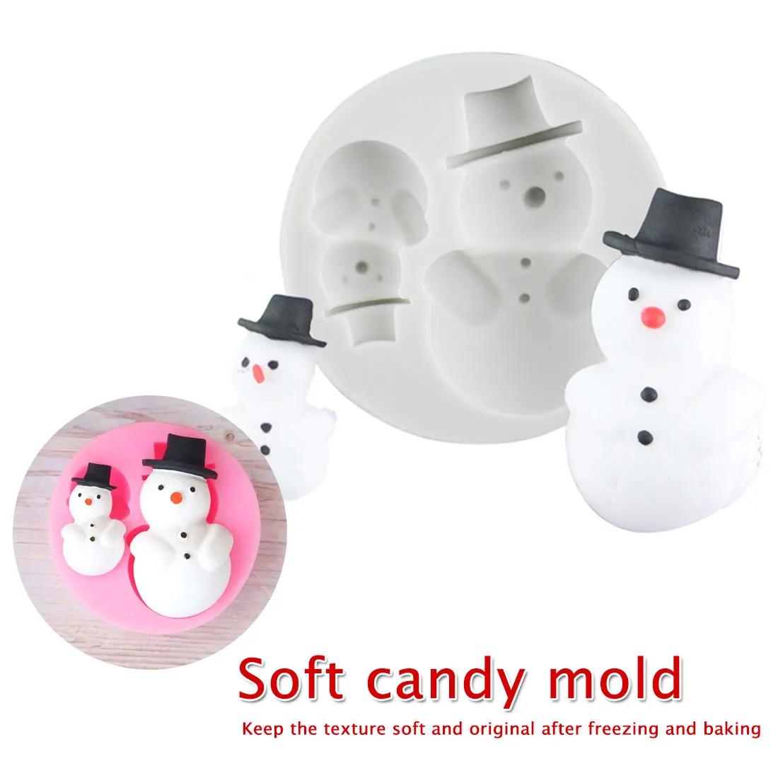 3D Christmas Snowman Silicone Mold Fondant Moulds for Confectionery Chocolate Fondant Cake Decoration Baking Tools
3D Christmas Snowman Silicone Mold Fondant Moulds for Confectionery Chocolate Fondant Cake Decoration Baking Tools