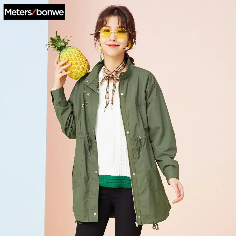 Metersbonwe новая весенняя куртка Женская Весенняя и осенняя Повседневная Свободная