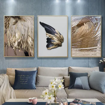 Nordic Feathers Canvas Paintings Unique Modern Golden Wings Posters and Prints Wall Art Pictures for Living Room Home Decoration
Nordic Feathers Canvas Paintings Unique Modern Golden Wings Posters and Prints Wall Art Pictures for Living Room Home Decoration