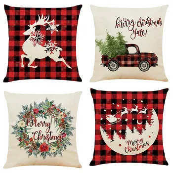 4PC Christmas Pillow Case Pattern Sofa Car Throw Cushion Cover Home Decorcapas de almofada copri cuscini 45X45 pillow cases
4PC Christmas Pillow Case Pattern Sofa Car Throw Cushion Cover Home Decorcapas de almofada copri cuscini 45X45 pillow cases